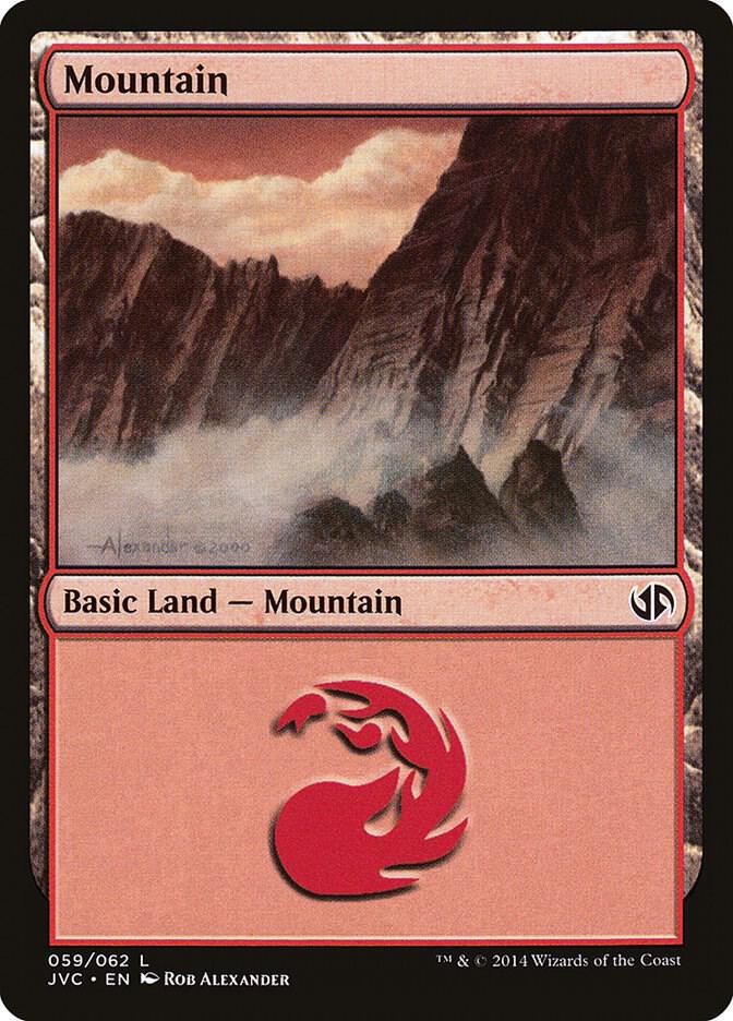 Mountain (JVC) 59 card from Duel Decks: Anthology
