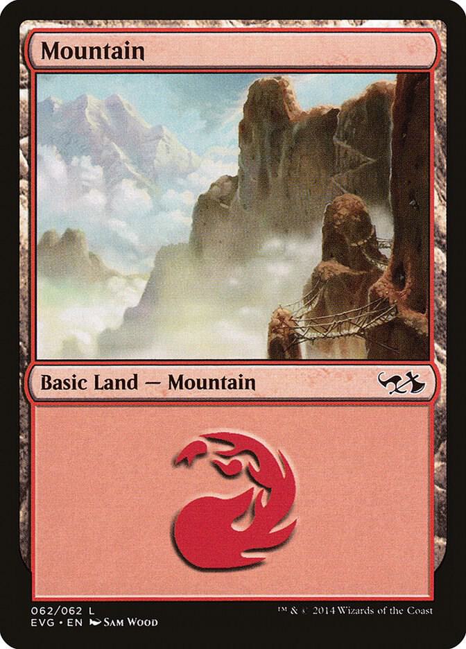 Mountain (EVG) 62 card from Duel Decks: Anthology