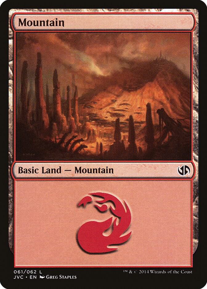 Mountain (JVC) 61 card from Duel Decks: Anthology