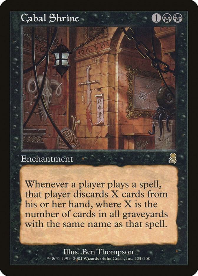 Cabal Shrine 121 card from Odyssey