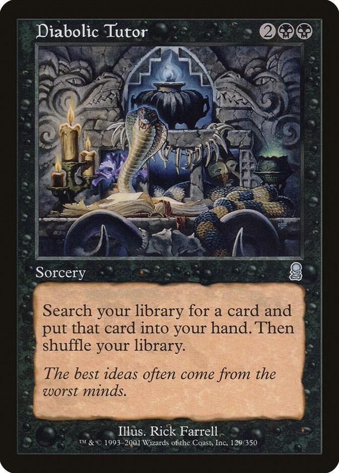 Diabolic Tutor 129 card from Odyssey