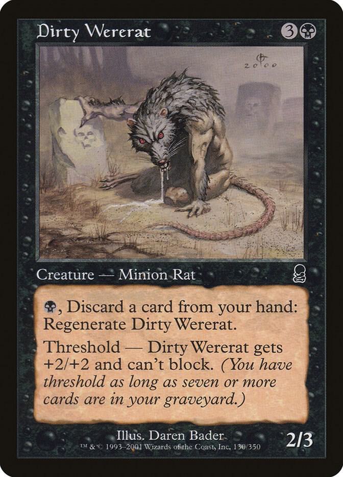 Dirty Wererat 130 card from Odyssey