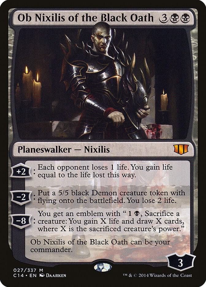 Ob Nixilis of the Black Oath 27 card from Commander 2014