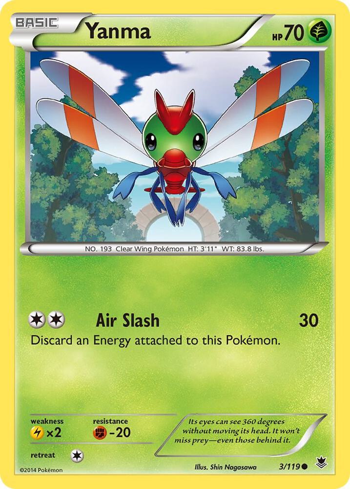 Yanma 3/119 card from XY - Phantom Forces