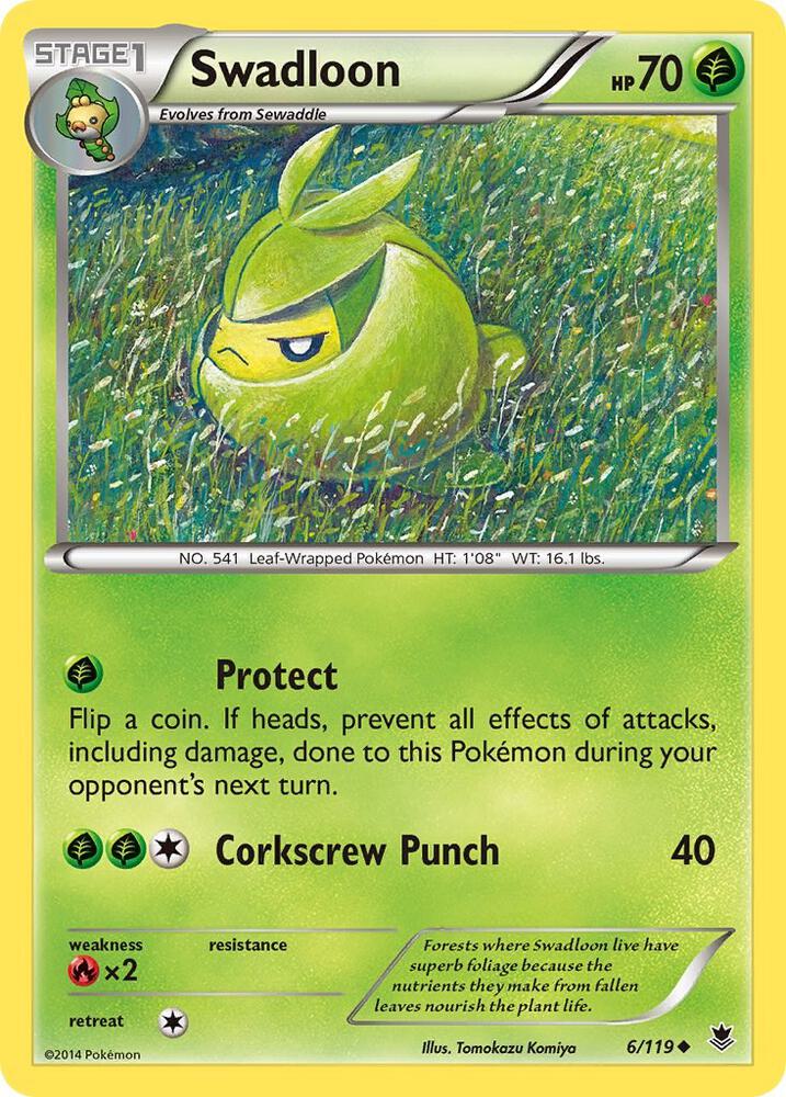 Swadloon 6/119 card from XY - Phantom Forces