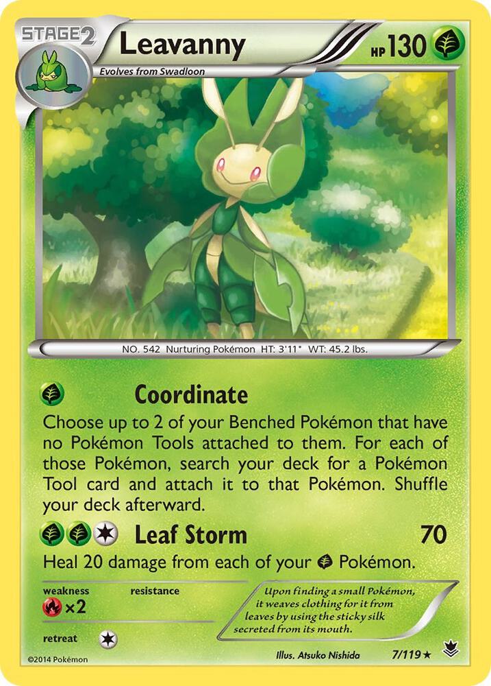 Leavanny 7/119 card from XY - Phantom Forces