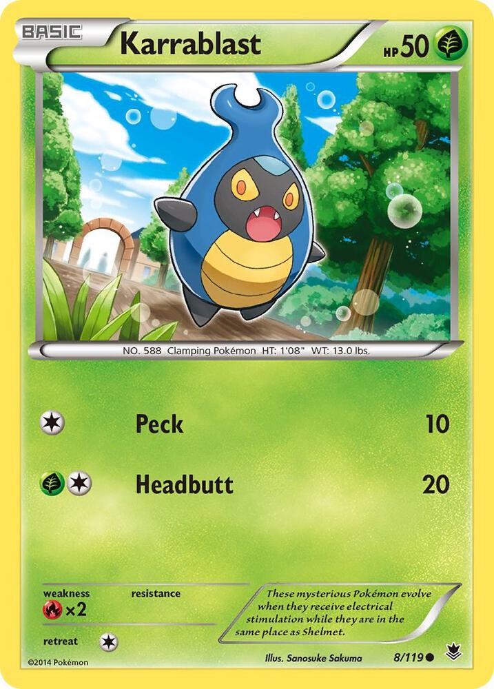 Karrablast 8/119 card from XY - Phantom Forces