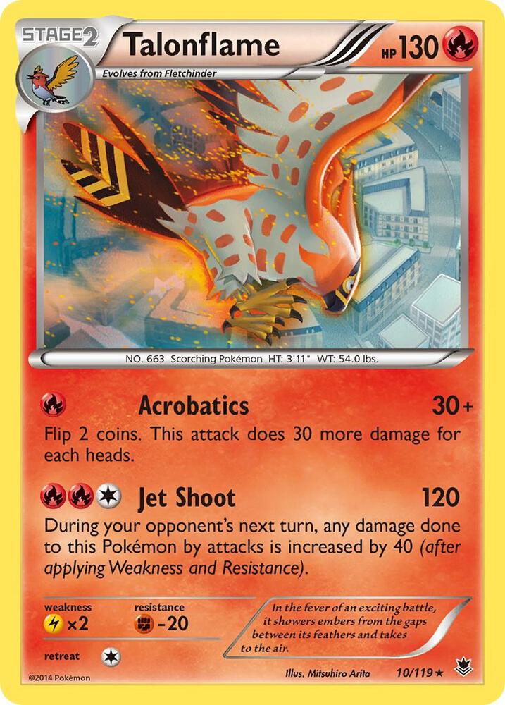 Talonflame 10/119 card from XY - Phantom Forces