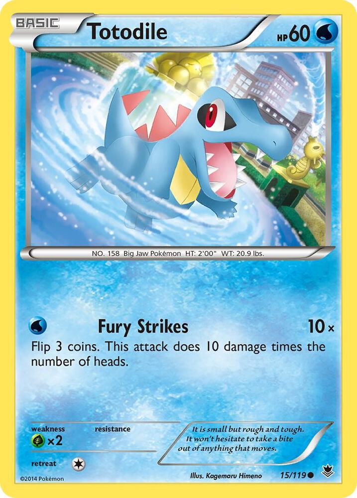 Totodile 15/119 card from XY - Phantom Forces