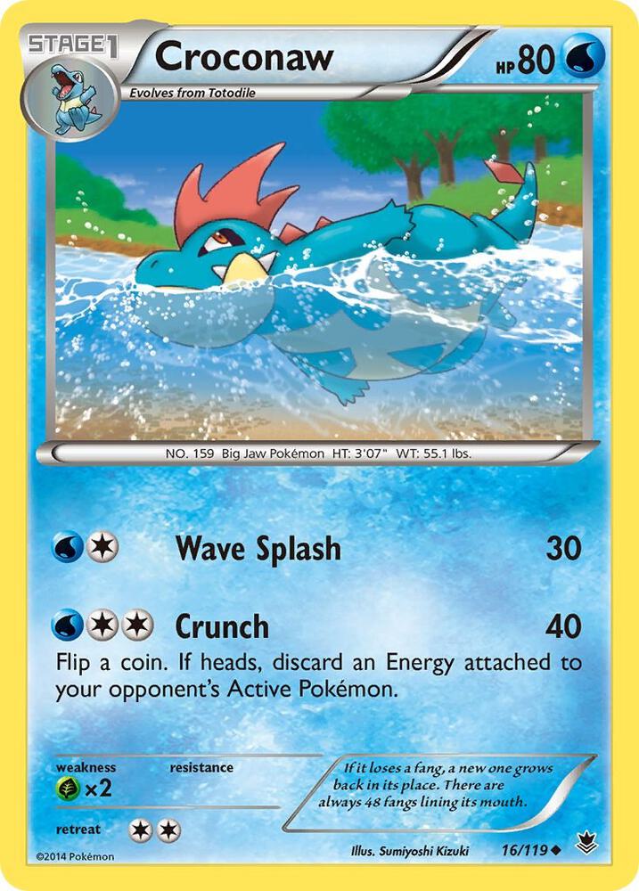 Croconaw 16/119 card from XY - Phantom Forces