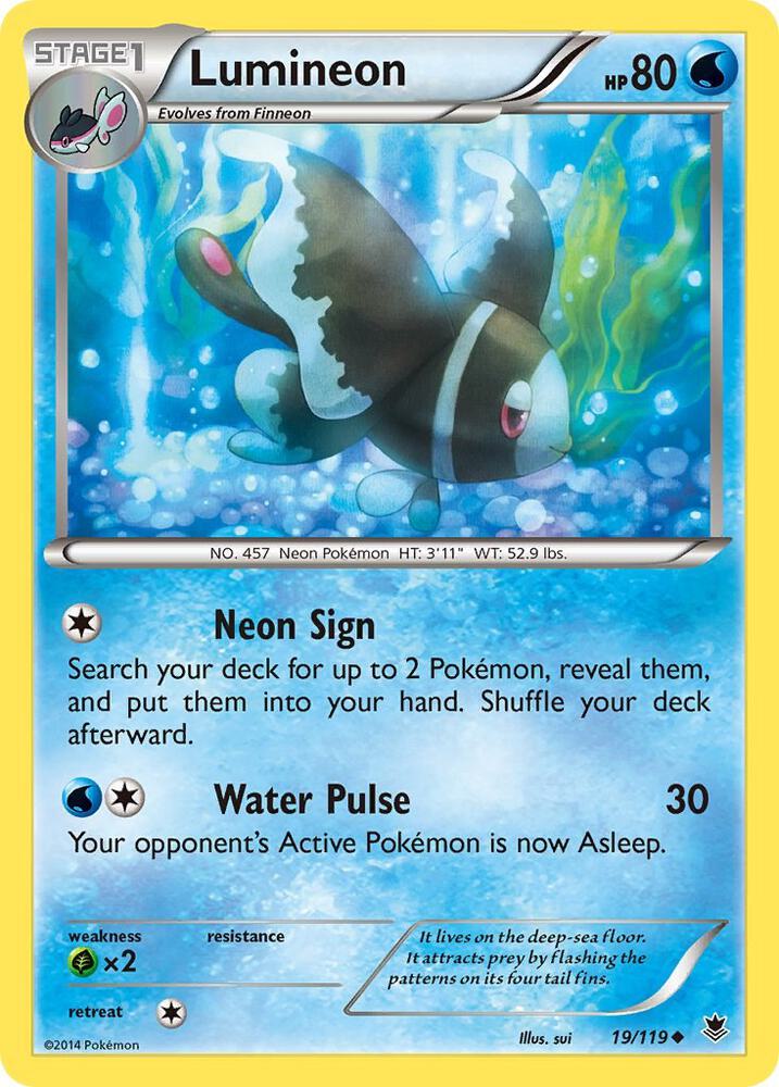 Lumineon 19/119 card from XY - Phantom Forces