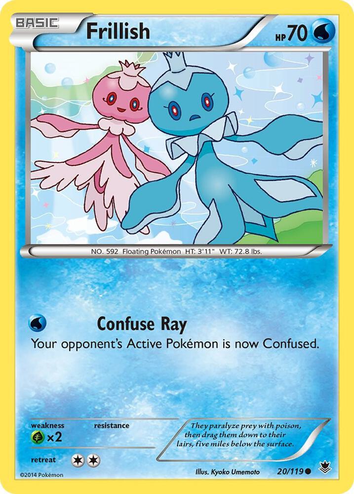 Frillish 20/119 card from XY - Phantom Forces