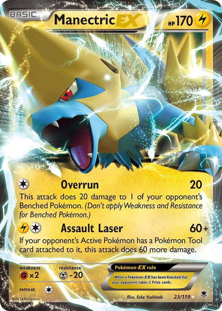 Manectric EX 23/119 card from XY - Phantom Forces