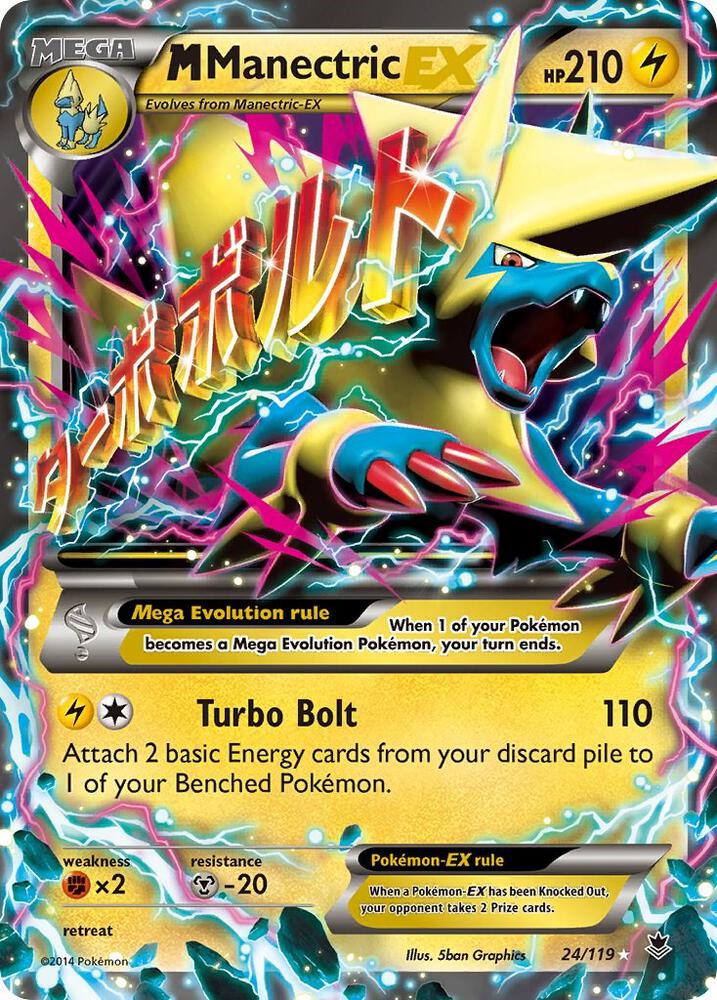 M Manectric EX 24/119 card from XY - Phantom Forces