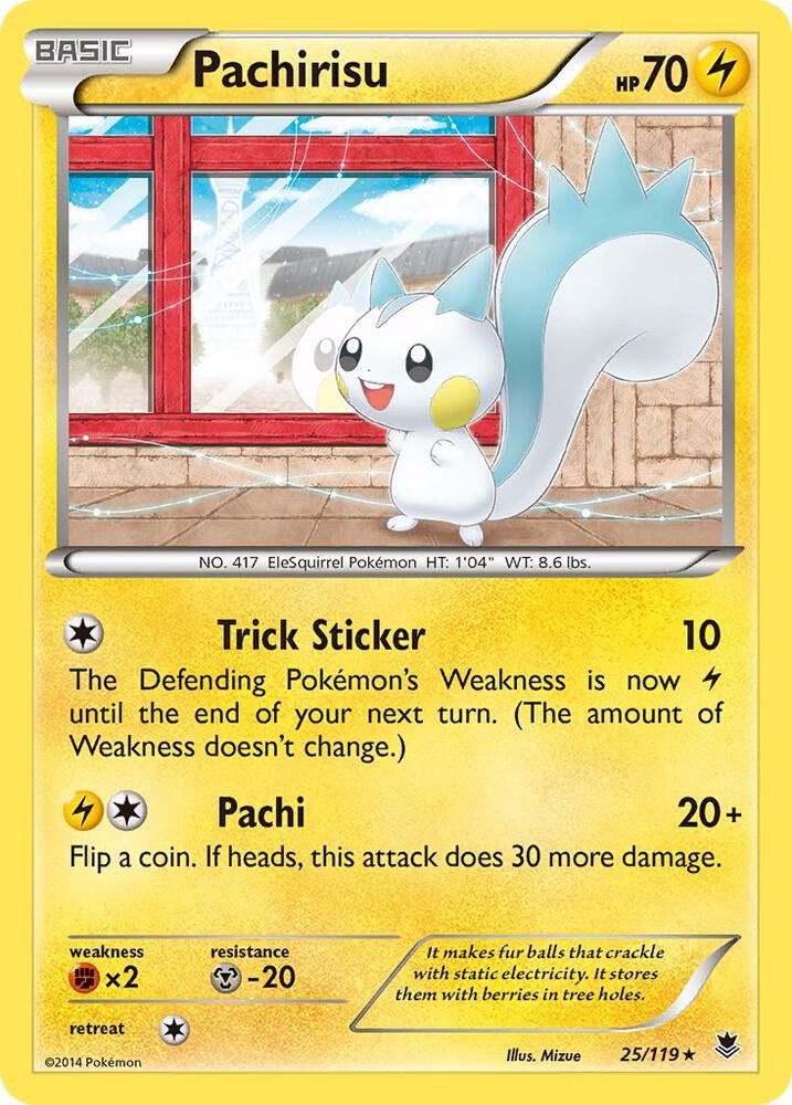 Pachirisu 25/119 card from XY - Phantom Forces
