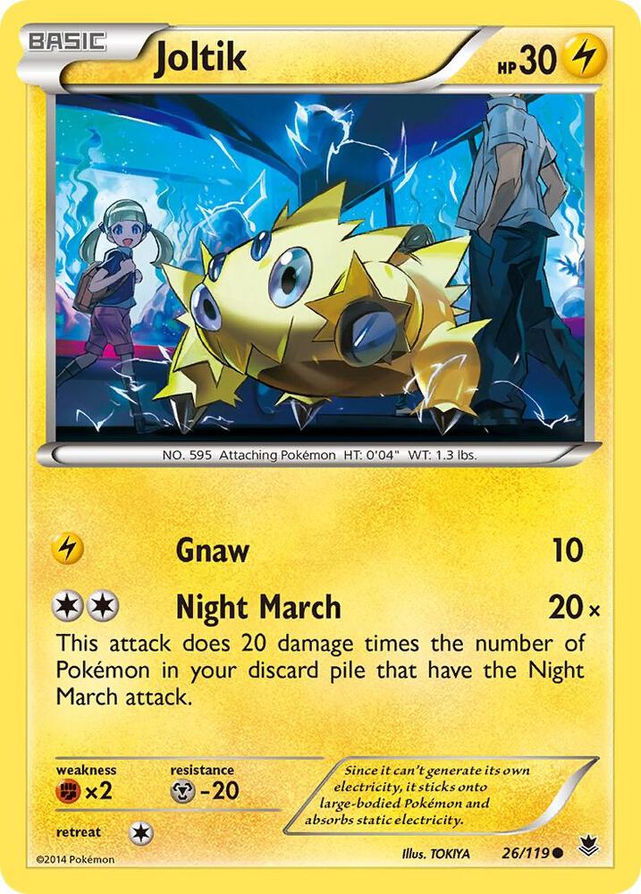 Joltik 26/119 card from XY - Phantom Forces