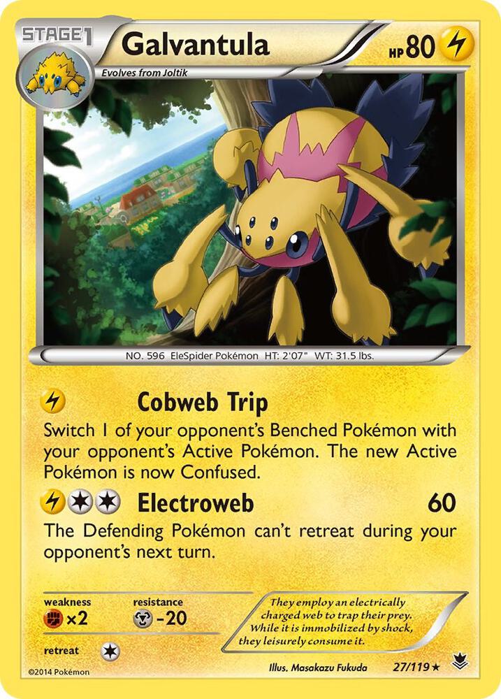 Galvantula 27/119 card from XY - Phantom Forces