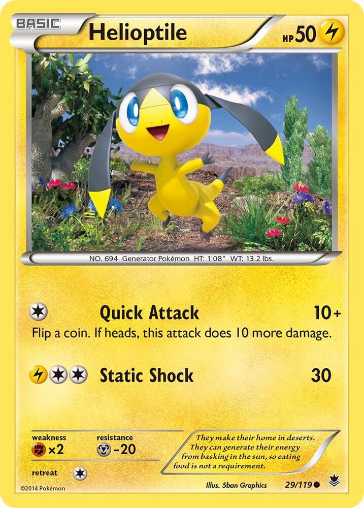 Helioptile (29) 29/119 card from XY - Phantom Forces