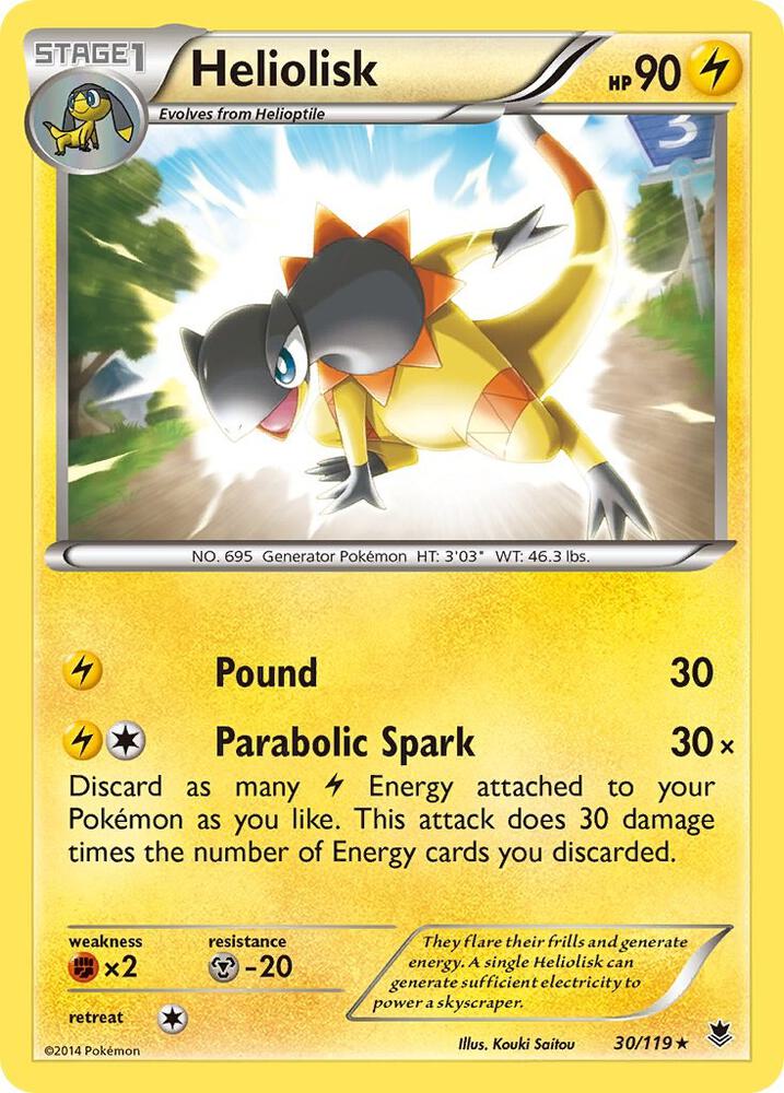Heliolisk 30/119 card from XY - Phantom Forces
