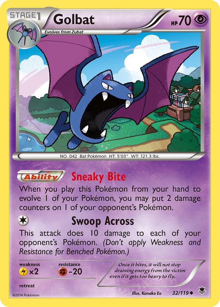 Golbat 32/119 card from XY - Phantom Forces