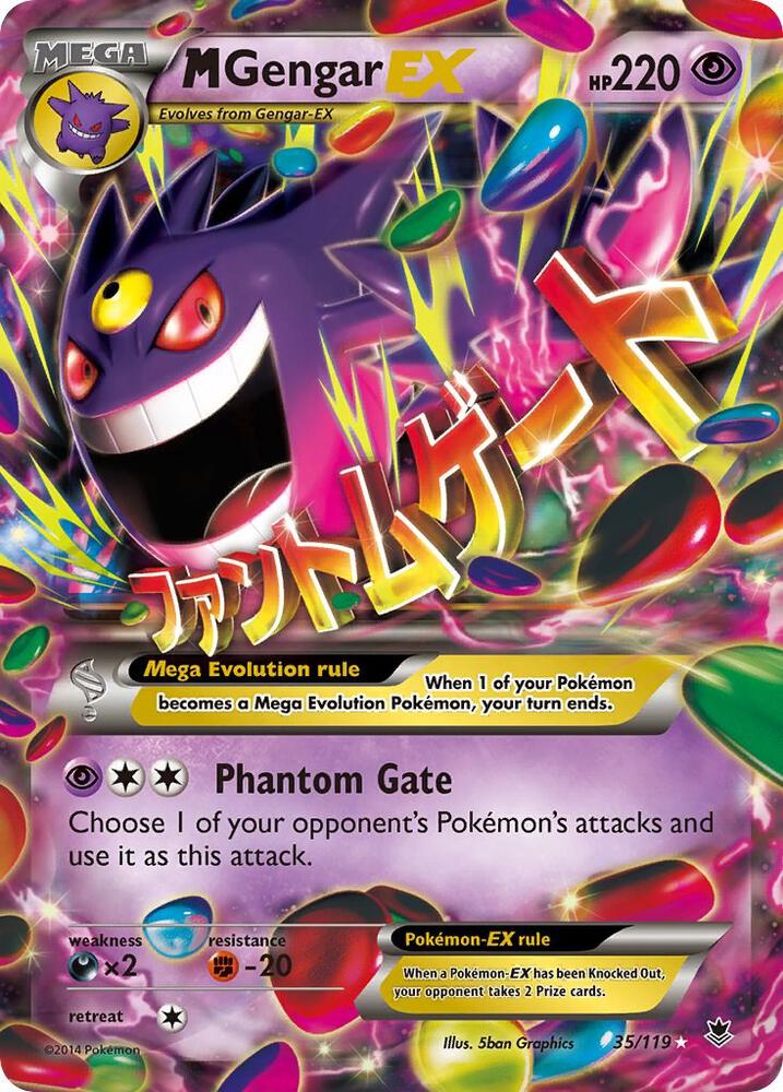 M Gengar EX 35/119 card from XY - Phantom Forces