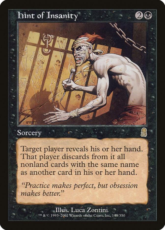 Hint of Insanity 143 card from Odyssey
