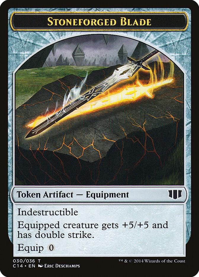 Stoneforged Blade // Germ Double-Sided Token 30 // 14 card from Commander 2014