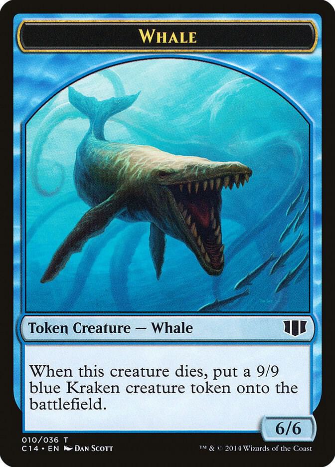 Whale // Zombie Double-Sided Token 10 // 11 card from Commander 2014