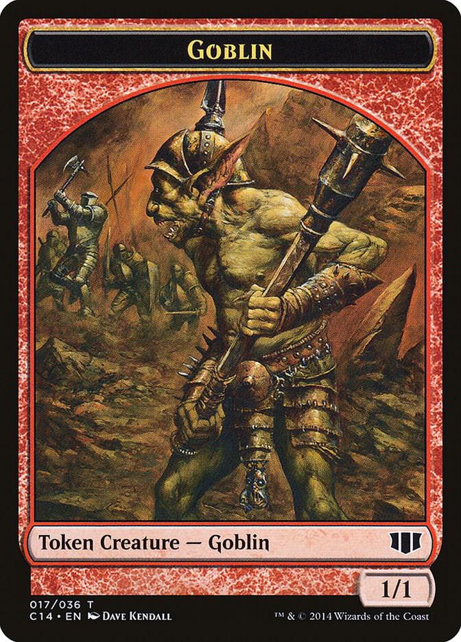 Goblin // Goat Double-Sided Token 17 // 3 card from Commander 2014