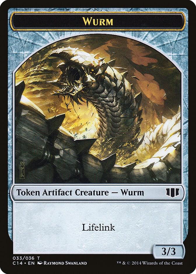 Wurm (033) // Goat Double-sided Token 33 // 3 card from Commander 2014