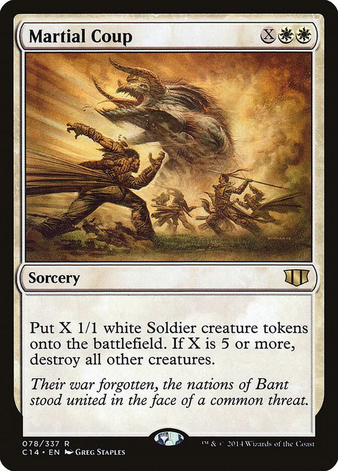Martial Coup 78 card from Commander 2014