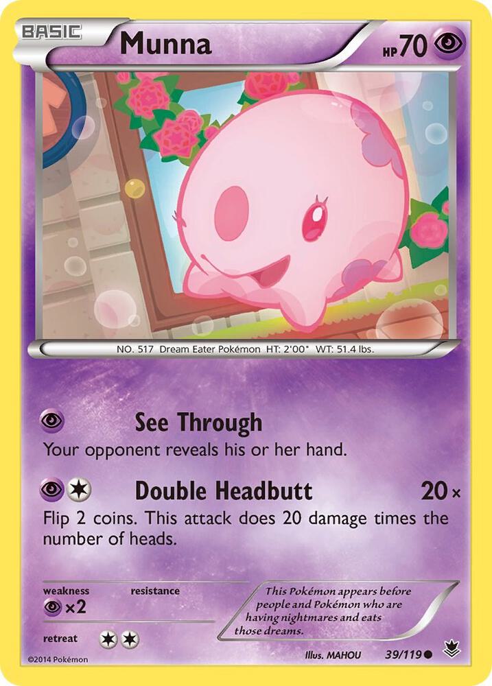 Munna 39/119 card from XY - Phantom Forces