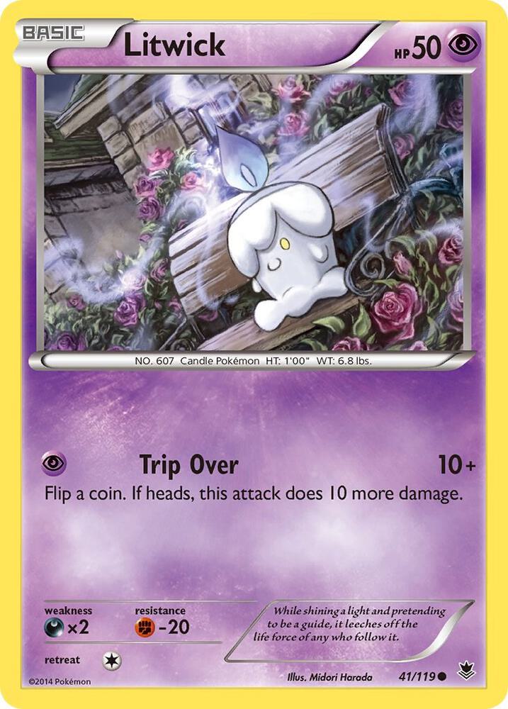 Litwick 41/119 card from XY - Phantom Forces