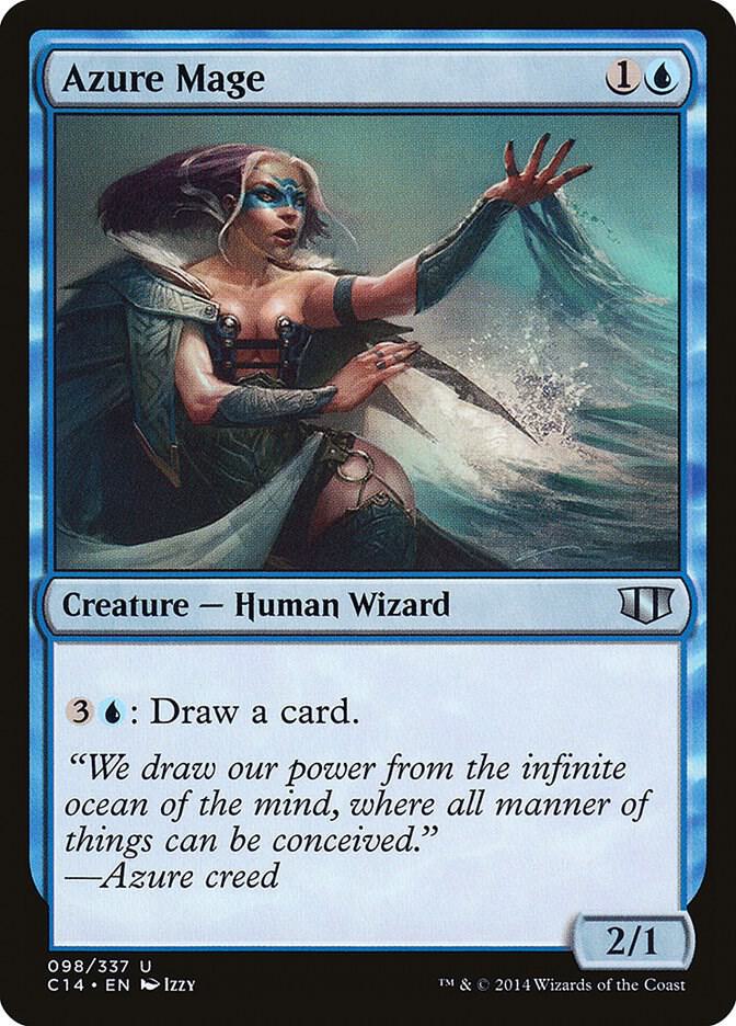 Azure Mage 98 card from Commander 2014