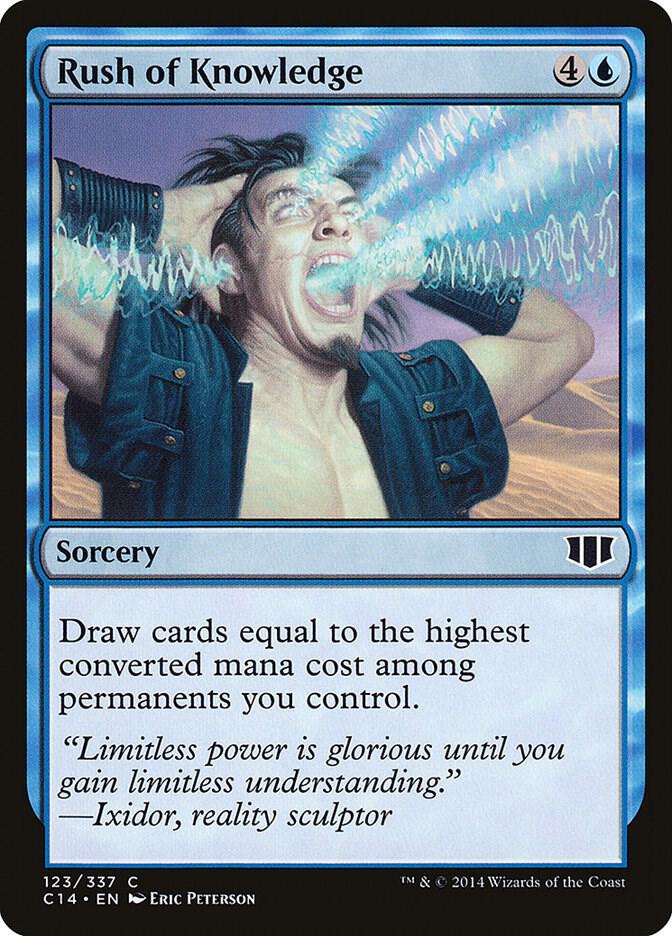 Rush of Knowledge 123 card from Commander 2014