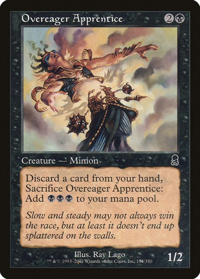 Overeager Apprentice 154 card from Odyssey