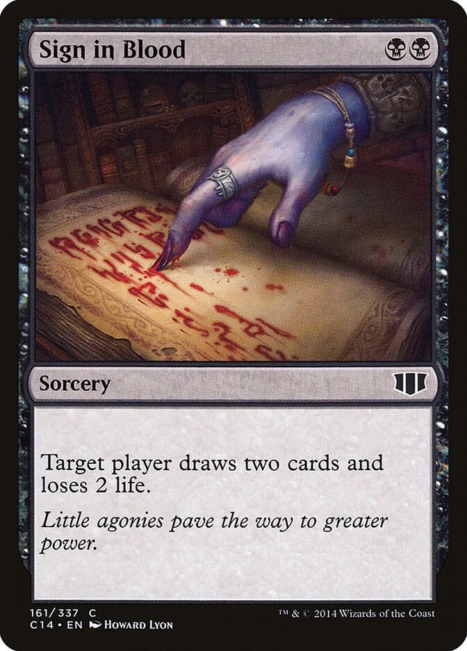 Sign in Blood 161 card from Commander 2014
