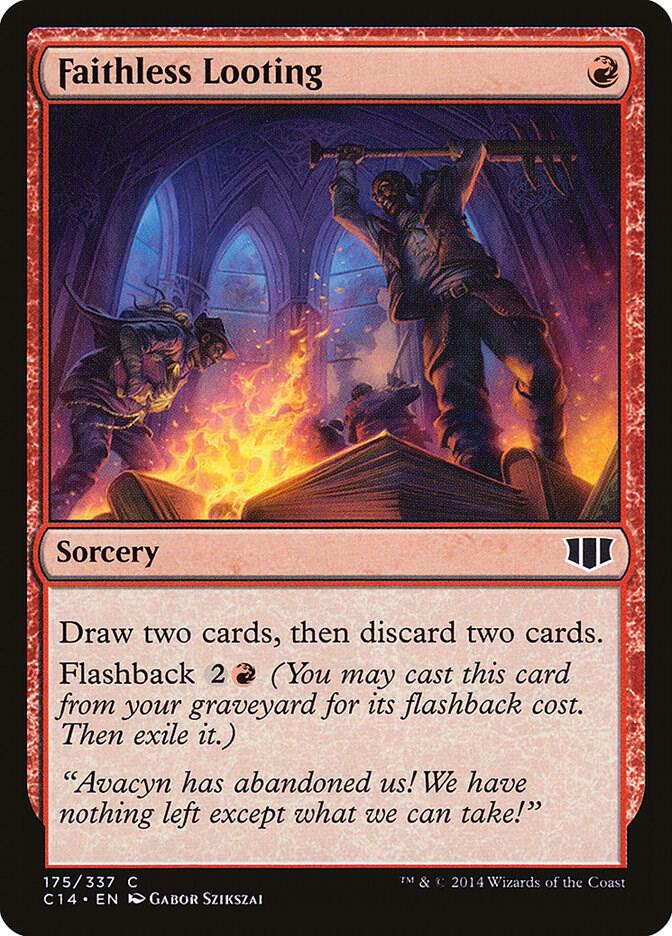 Faithless Looting 175 card from Commander 2014