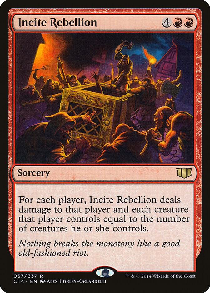 Incite Rebellion 37 card from Commander 2014
