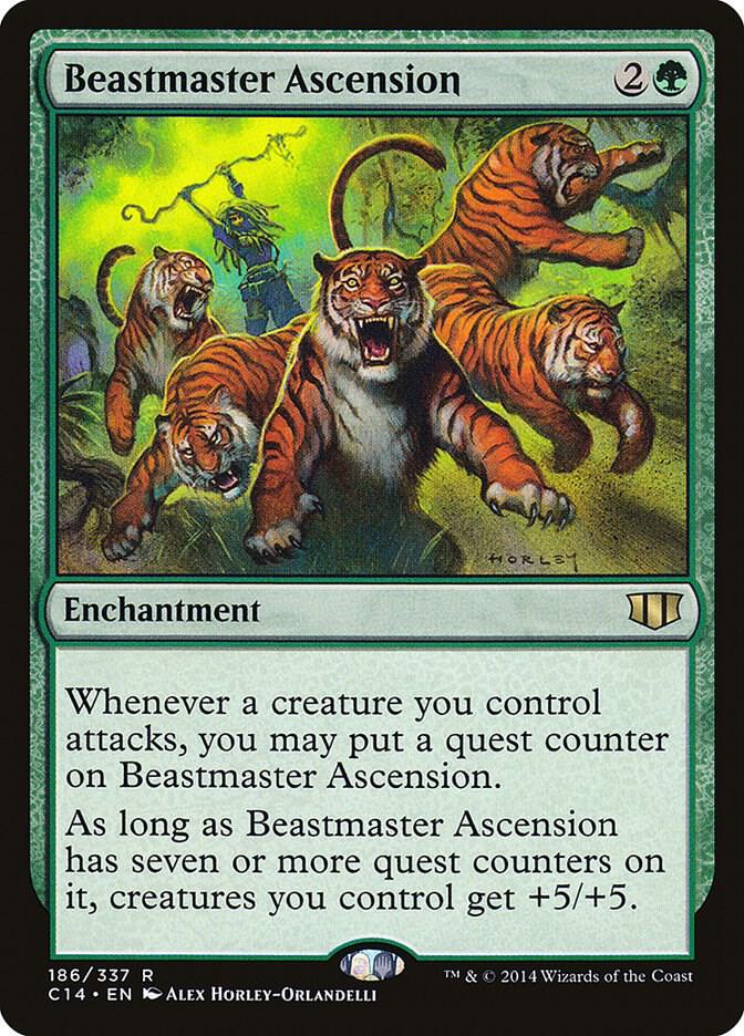 Beastmaster Ascension 186 card from Commander 2014