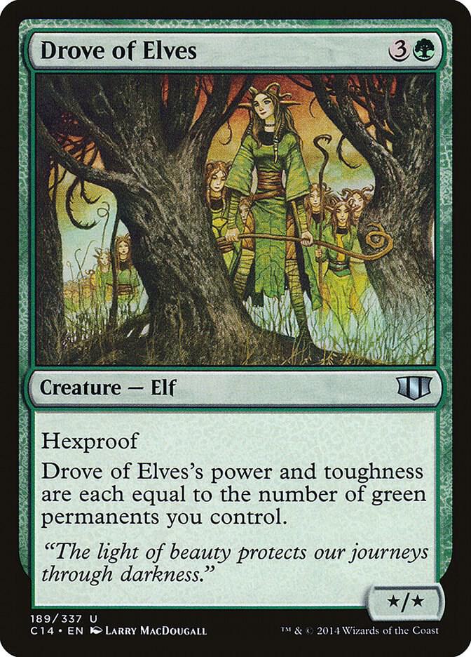 Drove of Elves 189 card from Commander 2014