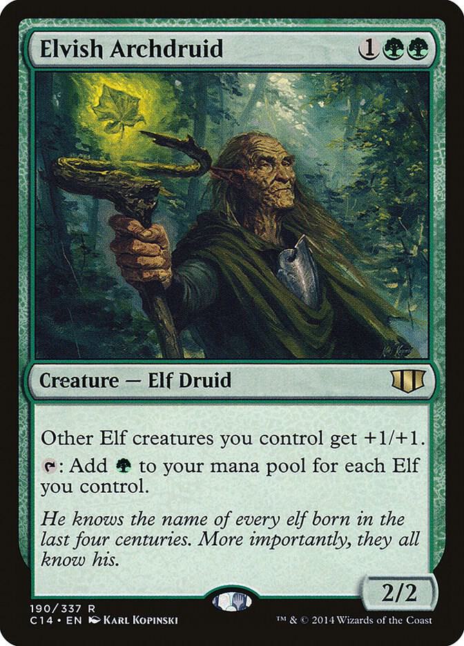 Elvish Archdruid 190 card from Commander 2014