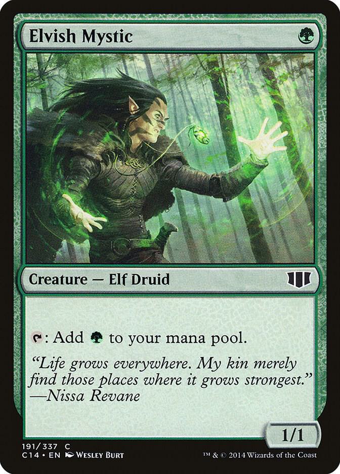 Elvish Mystic 191 card from Commander 2014