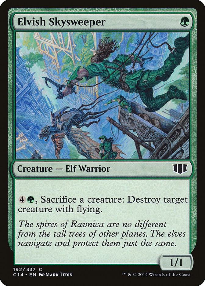 Elvish Skysweeper 192 card from Commander 2014