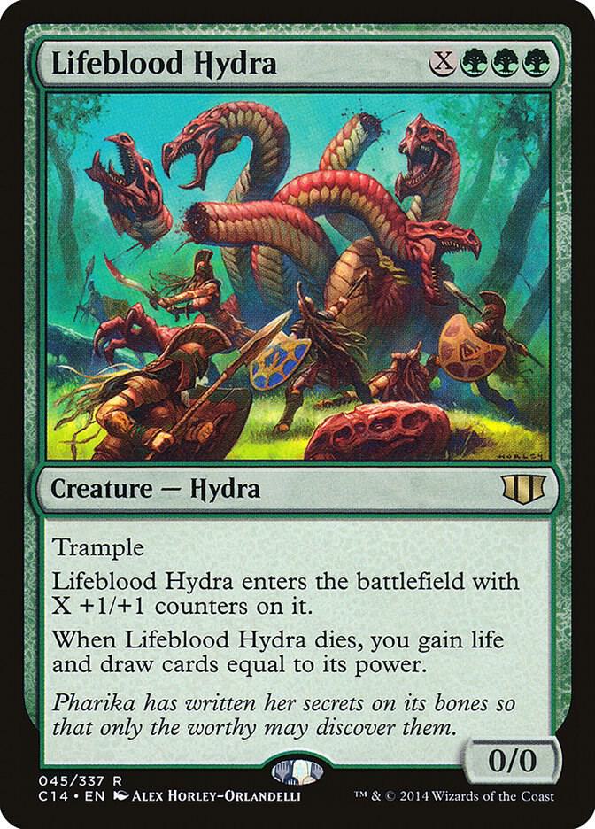 Lifeblood Hydra 45 card from Commander 2014