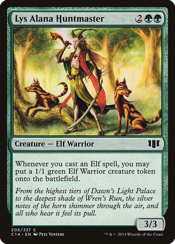Lys Alana Huntmaster 205 card from Commander 2014