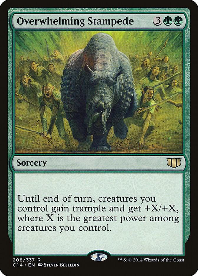 Overwhelming Stampede 208 card from Commander 2014