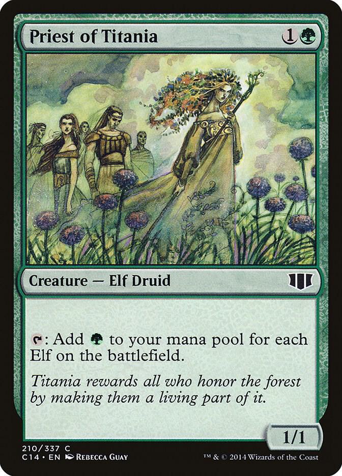 Priest of Titania 210 card from Commander 2014