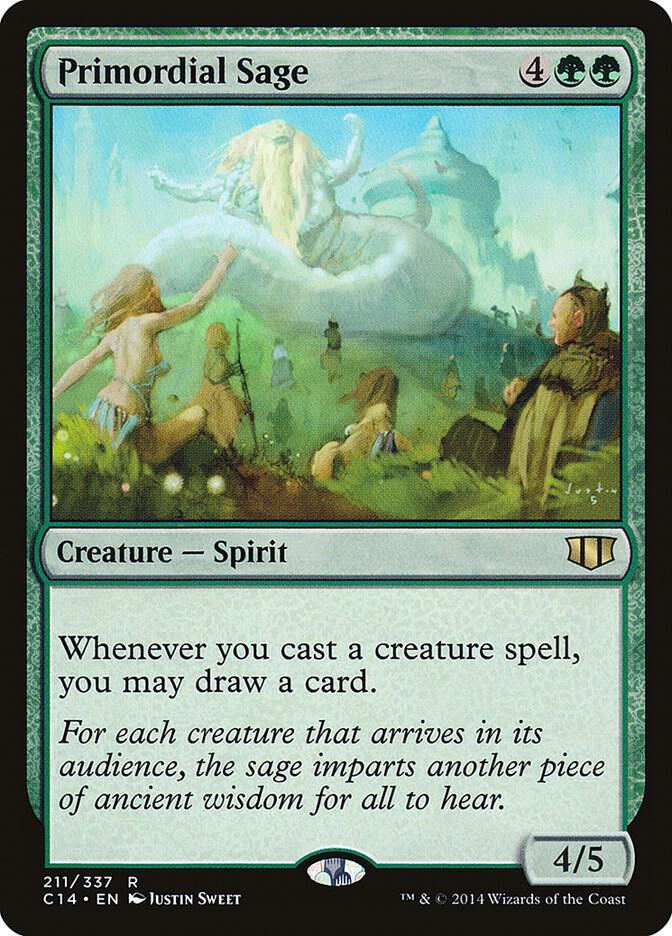Primordial Sage 211 card from Commander 2014