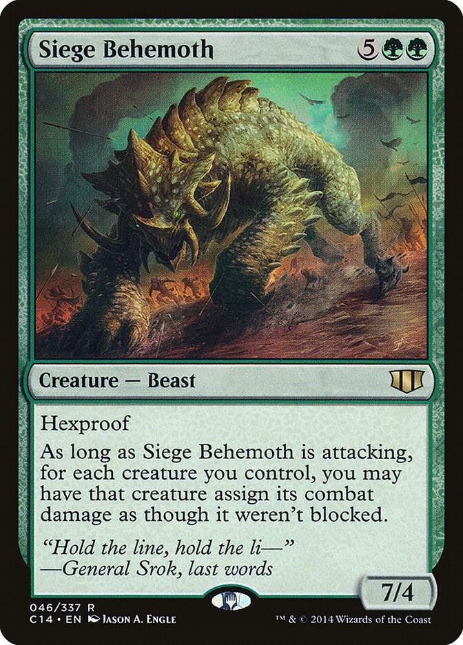 Siege Behemoth 46 card from Commander 2014